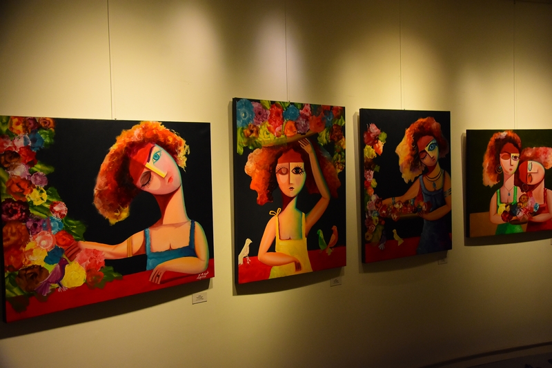 Conflicted Faces Exhibition by Fadwa Hamdan